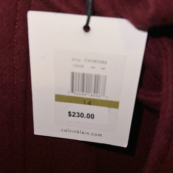 Calvin Klein Red Wool Blend Double breasted Coat Size 14 NWT SOLD OUT! SALE! - Picture 3 of 10